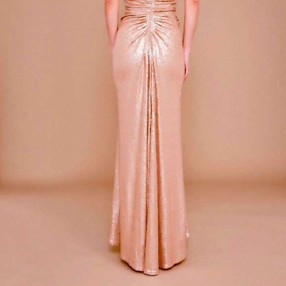 ASTRID SEQUIN RUCHED GOWN - PETITE - Picture 4 of 4